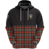 MacLachlan Weathered Clan Half Of Tartan Zipper Hoodie